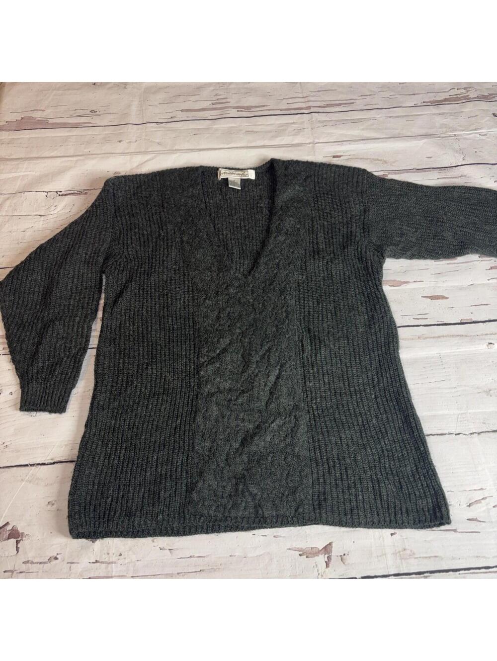 Vintage Stone Canyon Wool Blend V-Neck Sweater size Medium (J3)